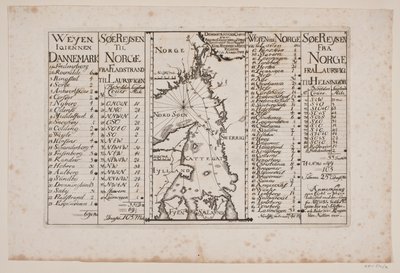Mappa di Skagerak e Kattegat con le regioni circostanti da Poul Isac Grønvold