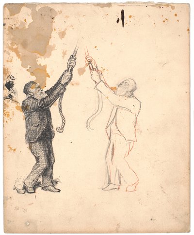 Due studi di un suonatore di campane e studi dettagliati del suo piede e della sua nuca da Poul S. Christiansen
