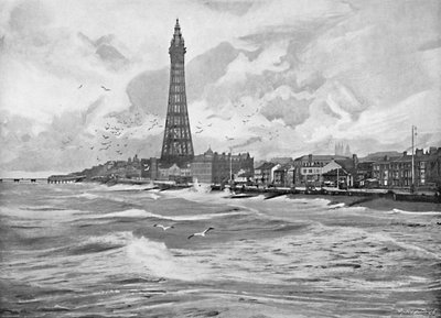 Blackpool, con la sua Torre Eiffel, c1896 da Poulton and Co