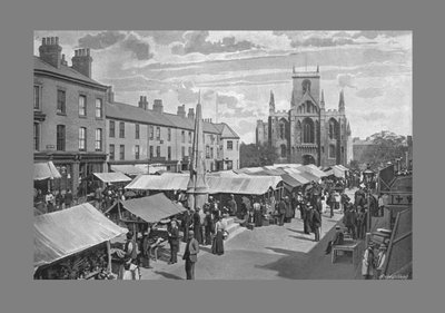 Piazza del Mercato, Selby, c1900 da Poulton and Co