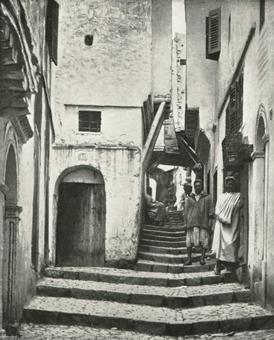 La Rue de la Kasbah, Algeri, Algeria, 1895 da Poulton and Co
