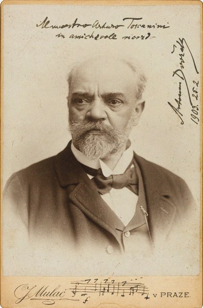 Ritratto del compositore Antonin Dvorak da Prague . Photo studio J. Mulac