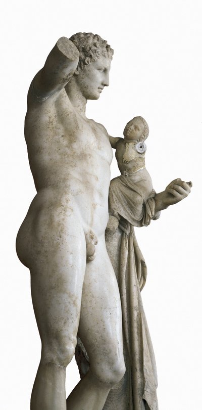 Ermes che porta il bambino Dioniso, c. 330 a.C. da Praxiteles