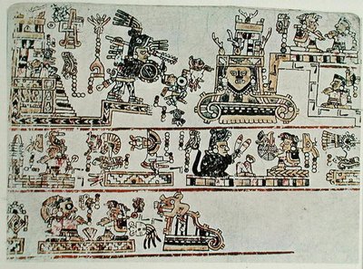 Copia facsimile del Codice Bodley, dettaglio, c.1521 da Pre Columbian Pre Columbian