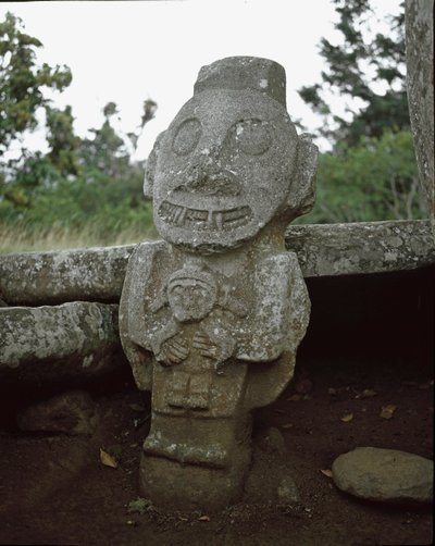 Scultura megalitica della dea della fertilità da Pre Columbian Pre Columbian