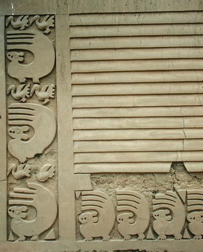 La Piazza delle Cerimonie, Palazzo Tschudi, costruito dai Chimu, (dettaglio) da Pre Columbian Pre Columbian