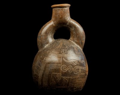 Vaso con manico a staffa / Cultura Chavin (terracotta) da Precolombian Precolombian