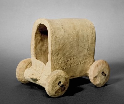 Modello di un carro coperto, detto di Hammam vicino a Carchemish (Jerablus) Siria, c.2400-2300 a.C. da Prehistoric