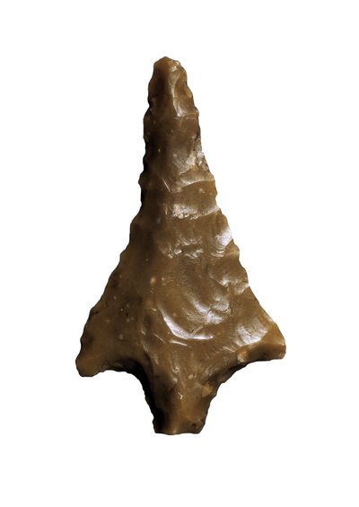 Punta di freccia della preistoria (Paleolitico superiore - Solutreano). Proveniente da Vélez Blanco, grotta di Ambrosio da Prehistoric Prehistoric