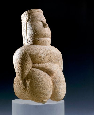 Divinità femminile, statuetta in caolinite, da Cuccuru S