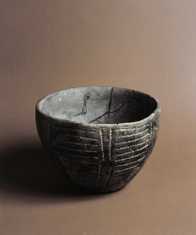 Preistoria: vaso ceramico inciso con decorazioni neolitiche da Prehistoric Prehistoric