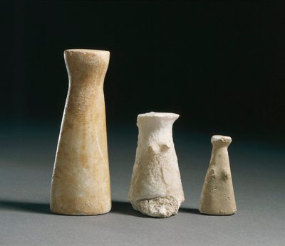 Preistoria: idoli femminili dal sito di Los Millares (Almeria). Spagna da Prehistoric Prehistoric