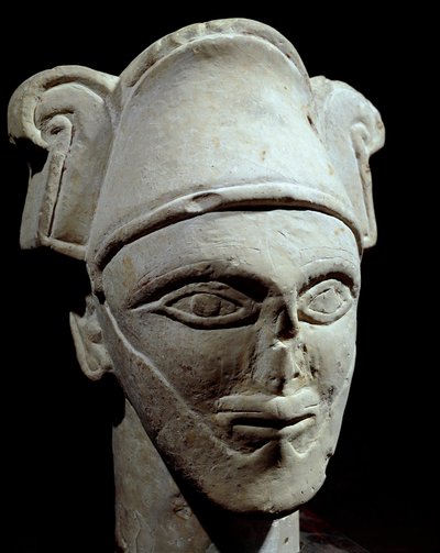 Preistoria: testa di capo semita in pietra. Influenze egiziane e beduine. Età del ferro da Prehistoric Prehistoric