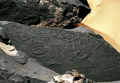 Preistoria, arte rupestre: roccia tombale di forme nello stile di Tazina da Prehistoric Prehistoric