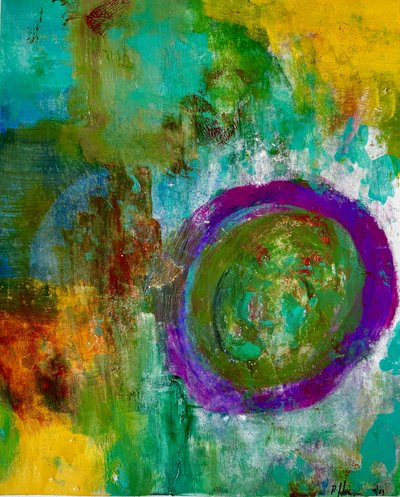 Cerchio astratto dai colori vivaci da Preston Harmon