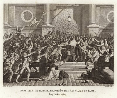 La morte di Jacques de Flesselles da Prieur