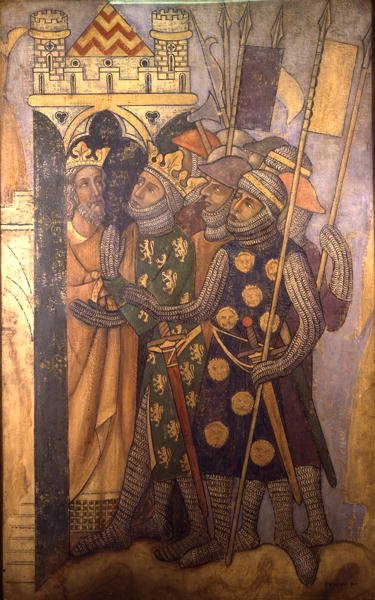 Joab e Abner, ricostruzione di un affresco originariamente nella Painted Chamber del Palazzo di Westminster da Professor Ernest Tristram