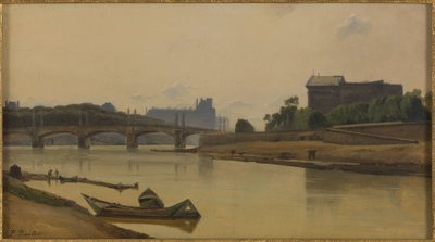 Il ponte della Concordia visto dal quai de la Conférence, circa 1830 da Prosper Barbot