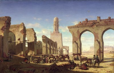 Rovine della Moschea del Califfo El Haken, Il Cairo, c.1840 da Prosper Georges Antoine Marilhat