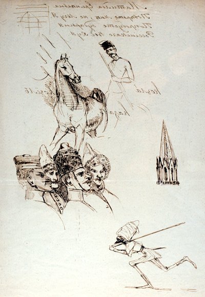 Studio di russi, c1823-1870 da Prosper Merimee