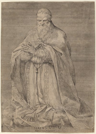 Papa Sisto V da Prospero Bresciano, after Giuseppe Cesari