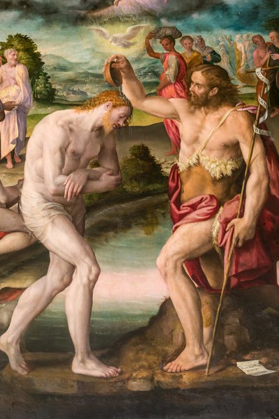 Il battesimo di Cristo da parte di Giovanni da Prospero Fontana