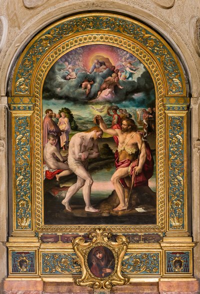 Il battesimo di Cristo da parte di Giovanni da Prospero Fontana
