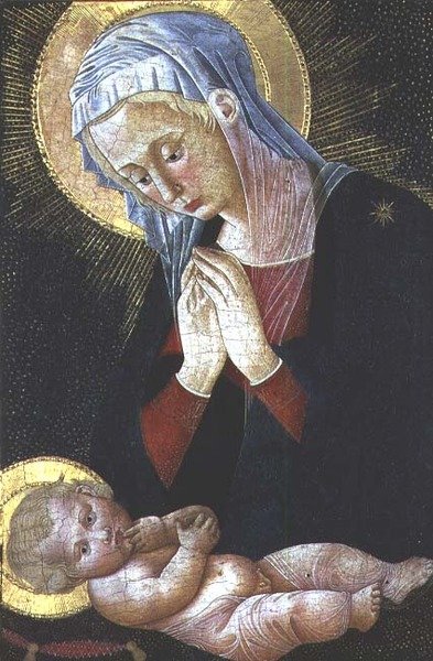 Madonna che adora il Bambino Gesù da Pseudo Pier Francesco Fiorentino
