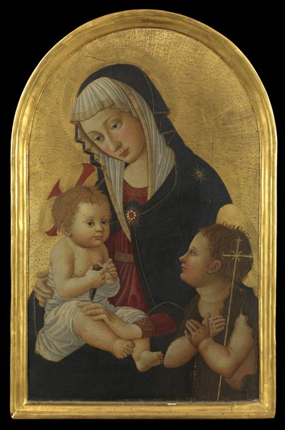 Vergine e Bambino con un cardellino e il piccolo San Giovanni, dopo il 1460 da Pseudo Pier Francesco Fiorentino