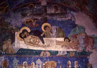 I dolenti alla croce, dalla Cattedrale della Trasfigurazione del Salvatore, inizio XII secolo da Pskov School