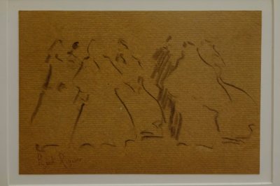 Schizzo di figure femminili, Narcís Puget Riquer, disegno a carboncino, museo Puget, casa nobile di Can LLaudis, Dalt Vila, Ibiza, Isole Baleari, Spagna da Puget Riquer
