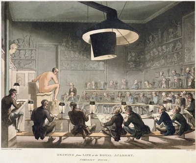 Disegno dal vero alla Royal Academy da Pugin and Rowlandson