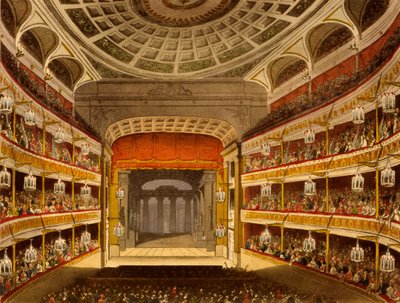 Nuovo Covent Garden Theatre, da Microcosm of London, 1810 di R Ackermann da Pugin and Rowlandson