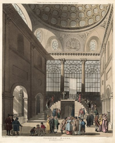 Session House, Clerkenwell, Londra da Pugin and Rowlandson
