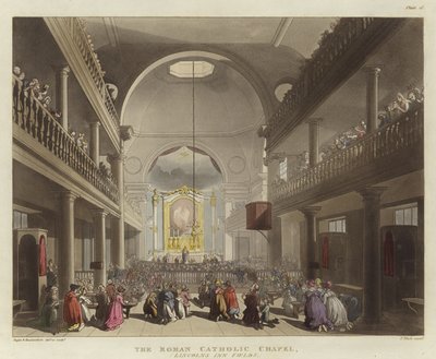 La cappella cattolica romana da Pugin and Rowlandson