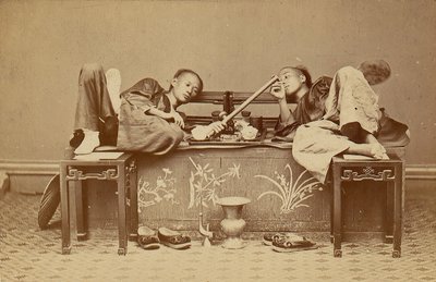 [Fumatori di Oppio], anni 1870 da Pun Lun