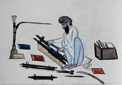 Rilegatore di libri, c.1890 da Punjabi School