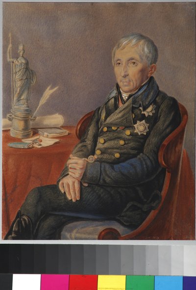 Ritratto di Alexey Nikolayevich Olenin da Pyotr Alexeevich Olenin