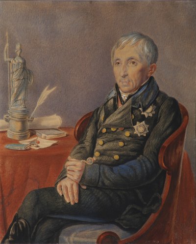 Ritratto di Alexey Nikolayevich Olenin da Pyotr Alexeevich Olenin