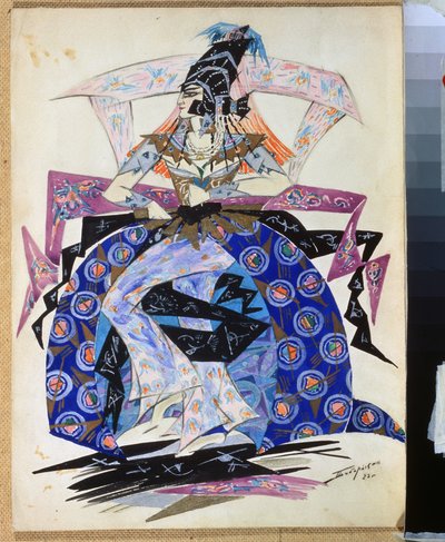 Disegno di costume per il balletto "Petrouchka" di Igor Stravinski da Pyotr Boborykin