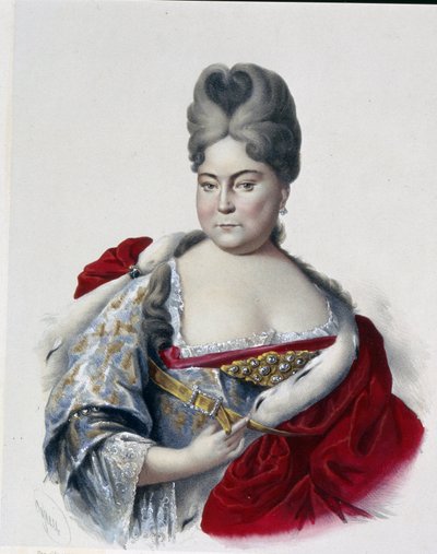 Ritratto della Granduchessa Natalya Alexeevna di Russia (1673-1716), sorella dello zar Pietro I il Grande (1672-1725) da Pyotr Fyodorovich Borel