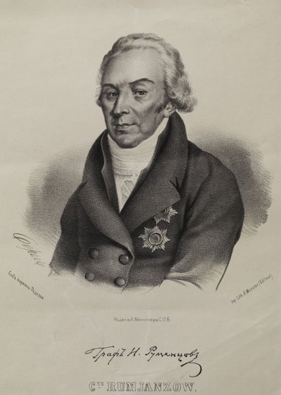 Ritratto del conte Nikolay Petrovich Rumyantsev da Pyotr Fyodorovich Borel
