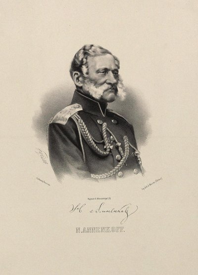 Ritratto del generale Nikolai Nikolayevich Annenkov 1799-1865 da Pyotr Fyodorovich Borel