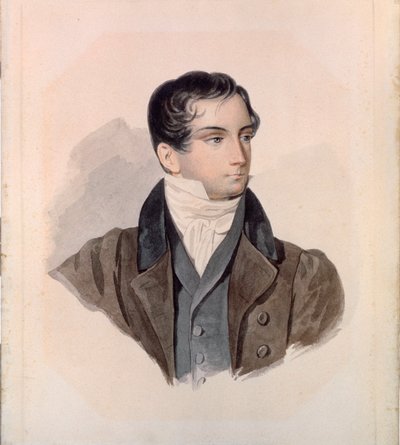 Ritratto del poeta Dimitri Venevitinov da Pyotr Fyodorovich Sokolov