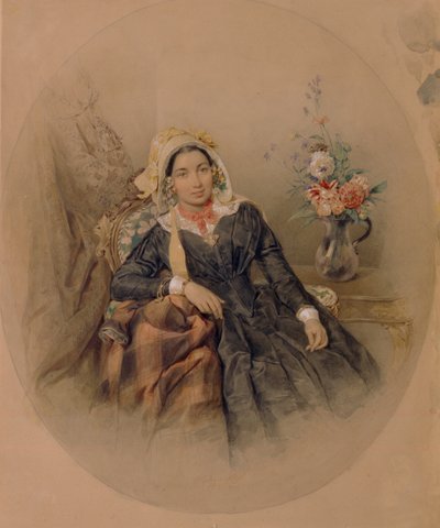 Ritratto della baronessa Iuliania Ivanovna Klodt von Jürgensburg, 1845 da Pyotr Fyodorovich Sokolov