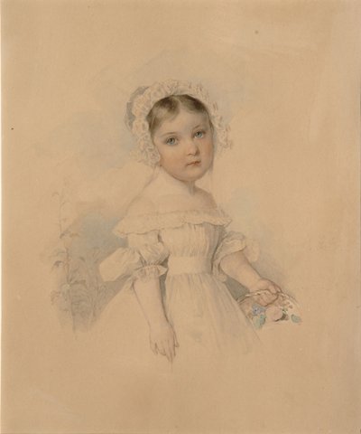 Ritratto della Contessa Alexandra Alexandrovna Golitsyna 1823-1910, metà anni 1820 da Pyotr Fyodorovich Sokolov