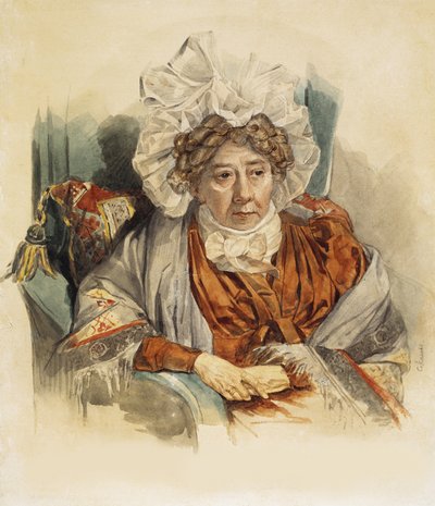Ritratto di Natalia Kirillovna Zagryazyskaya nata Razumovskaya 1747-1837, 1821 da Pyotr Fyodorovich Sokolov