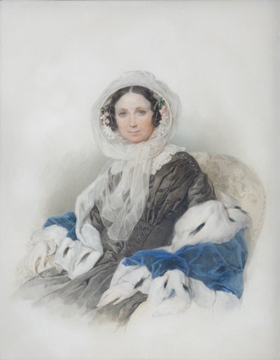 Ritratto di Yelena Fyodorovna Ryumina 1800-1874, 1846 da Pyotr Fyodorovich Sokolov
