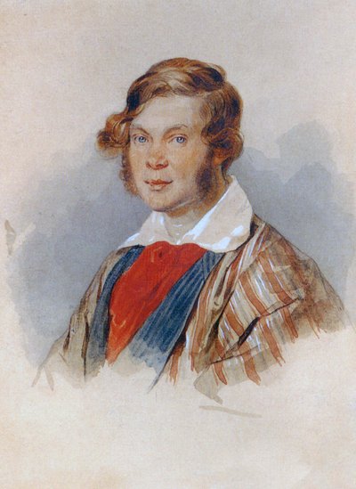 Ritratto del poeta principe Pyotr A. Vyazemsky 1792-1878, 1830s da Pyotr Fyodorovich Sokolov