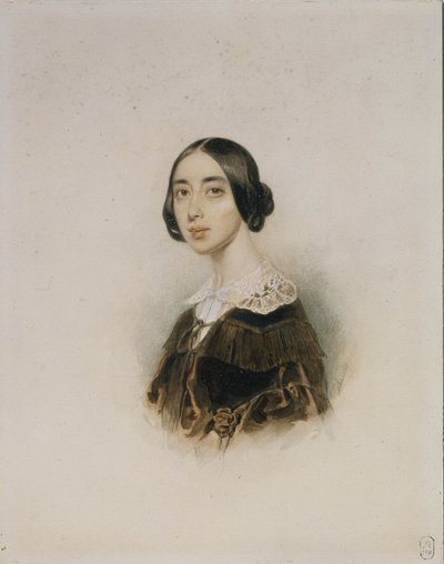 Ritratto della cantante e compositrice Michelle Pauline Viardot-García 1821-1910, 1843-1845 da Pyotr Fyodorovich Sokolov